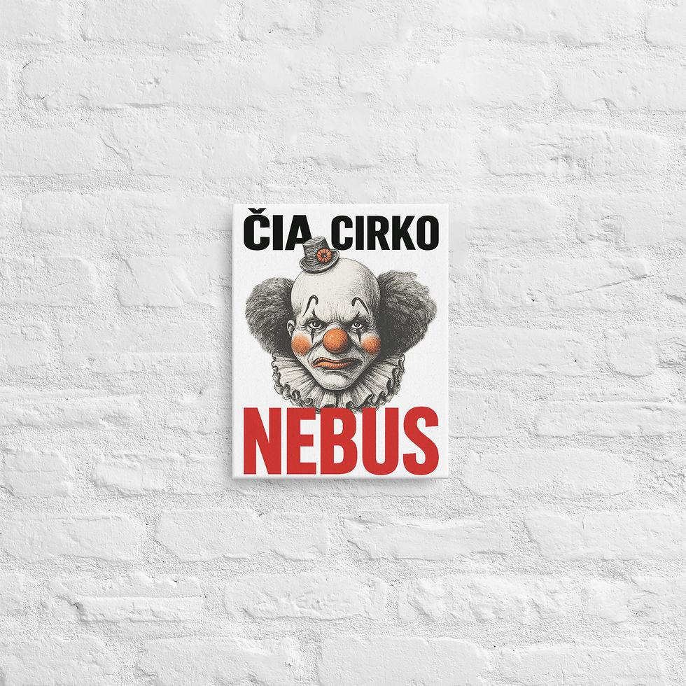 Miniatiūra: Čia cirko nebus – svečiams, kurie tikisi pramogų! Juokingas printas ant drobės