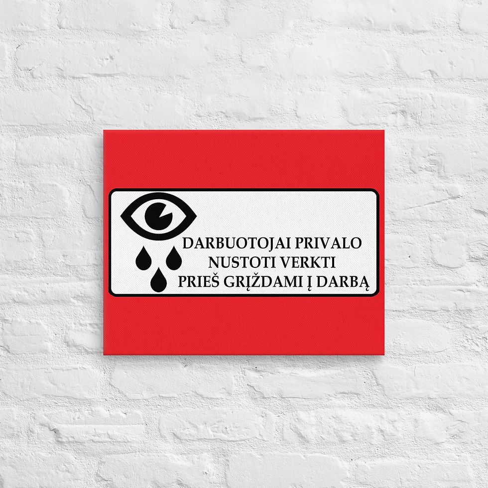 Miniatiūra: Darbuotojai privalo nustoti verkti prieš grįždami į darbą Printas ant drobės 