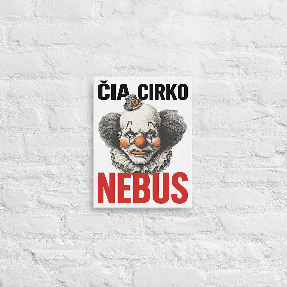 Miniatiūra: Čia cirko nebus – svečiams, kurie tikisi pramogų! Juokingas printas ant drobės