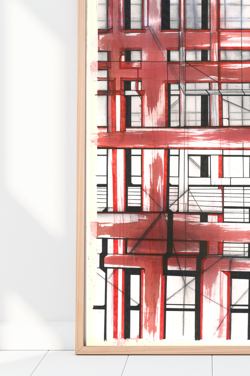 “Order / Chaos in Red” – Eliran Ashraf. Original artwork 