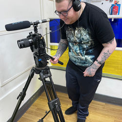 Filming on set Speak Out and NHS film 2024