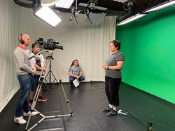 Carousel TV on set filming