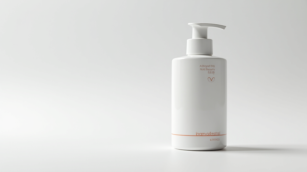Close-up view of nanoplastia Kamiras product bottle on a white background