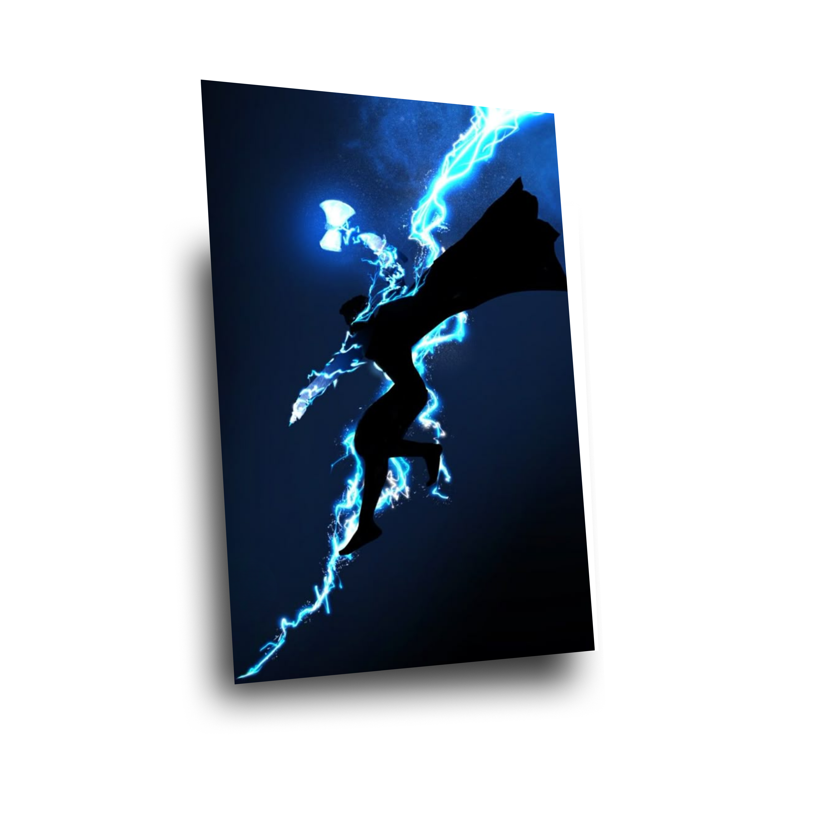 Electric Thor Lightning Metal Poster | Fantasy Power Wall Art by MetalCrew