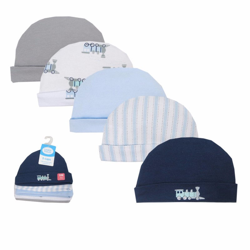 Thumbnail: 5pcs/lot Baby Caps for Boys Girls Newborn Boy Hats 5 Pack 0-6 M Baby Accessories