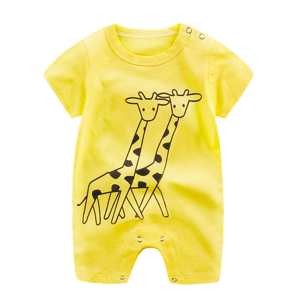 Thumbnail: Newborn jongen Infant Baby Cartoon Romper Cute Jumpsuit Climbing Clothes