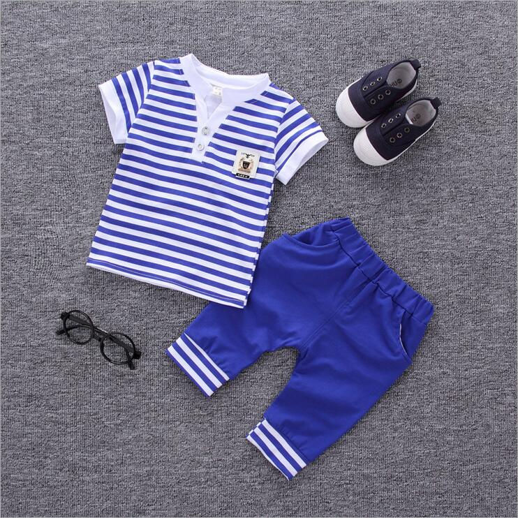 Thumbnail: Newborn Baby Boys Cotton Clothing Suit (Shirt+Pants) Infant Clothes Set a12