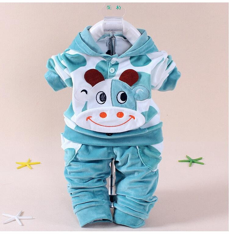 Thumbnail: Cartoon Kids Apparel Boys Girls Children Hoodies & Pant Children's Clothing Set