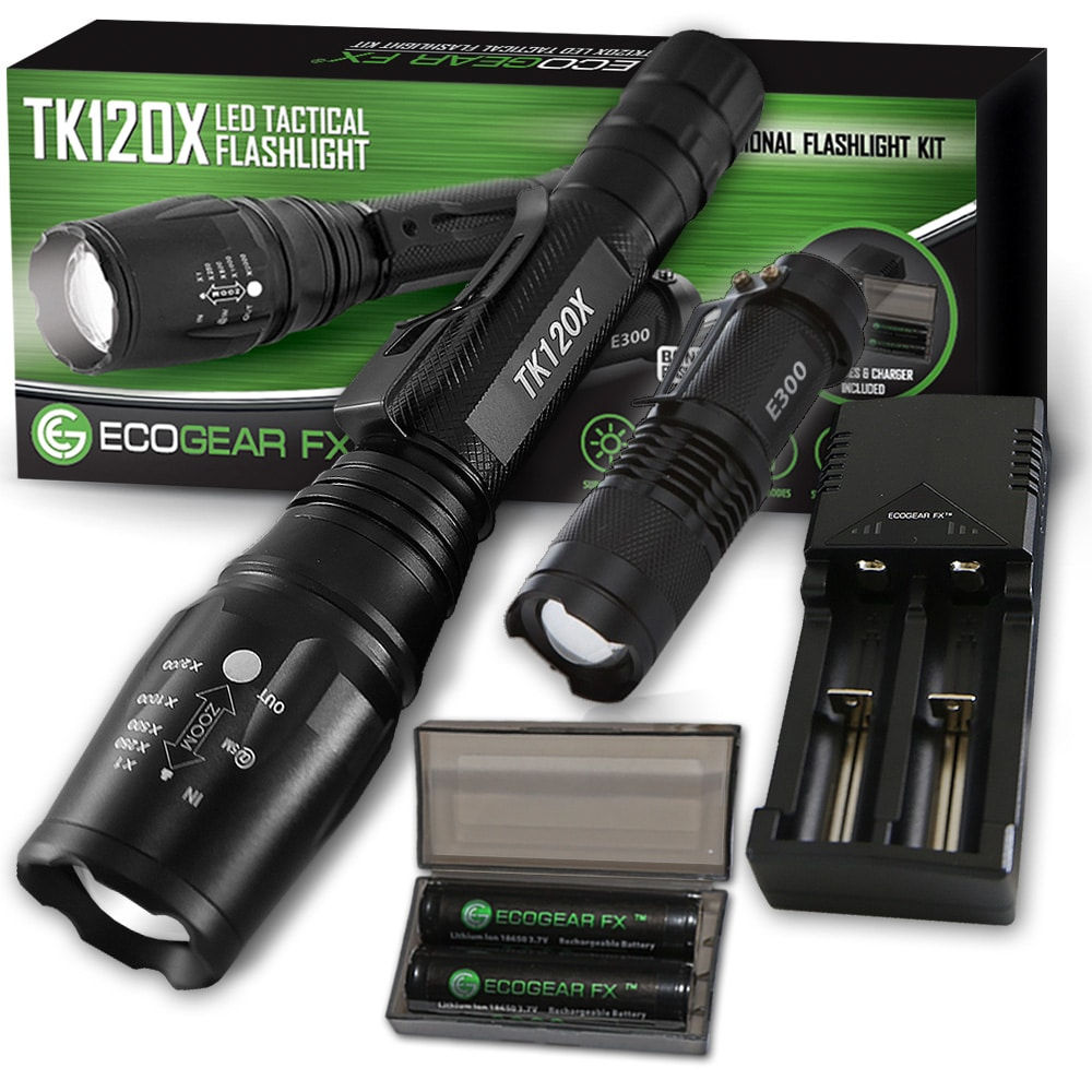 TK120X LED Flashlight Kit w/ E300 EDC Flashlight