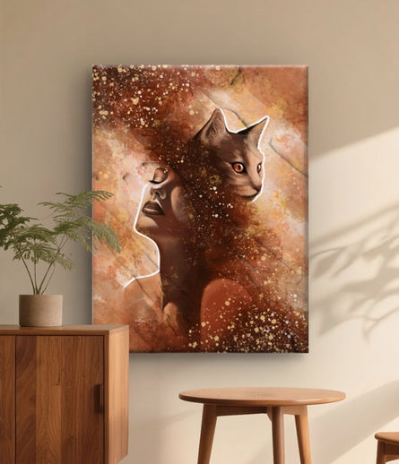 visual affirmation about strength and independence. Spiritual art for healing