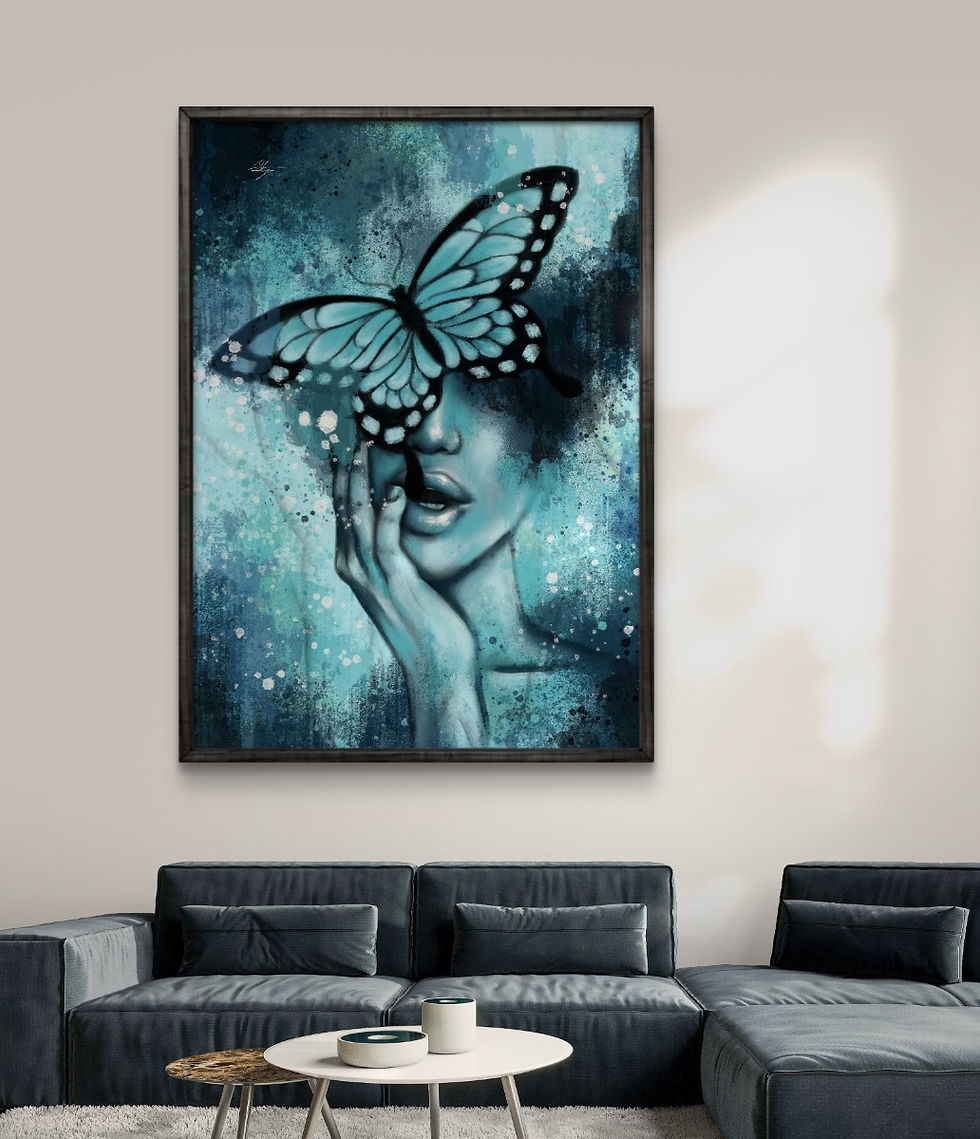 Thumbnail: sacred chrysocolla spiritual art inspired by affirmation "my voice is sacred" by OKP Art Ola