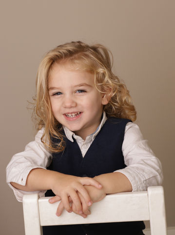 Beautiful photos commemorating boys' pre-first haircut milestone