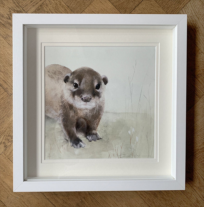 Baby otter illustration. Giclee print
