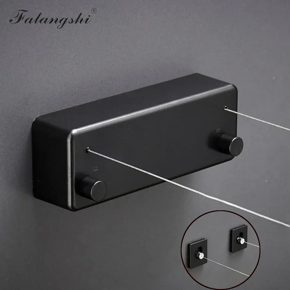 Thumbnail: Retractable Clothesline and Drying Rack Indoor