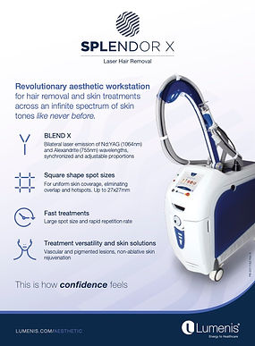 The Lumenis SPLENDOR X laser hair removal system