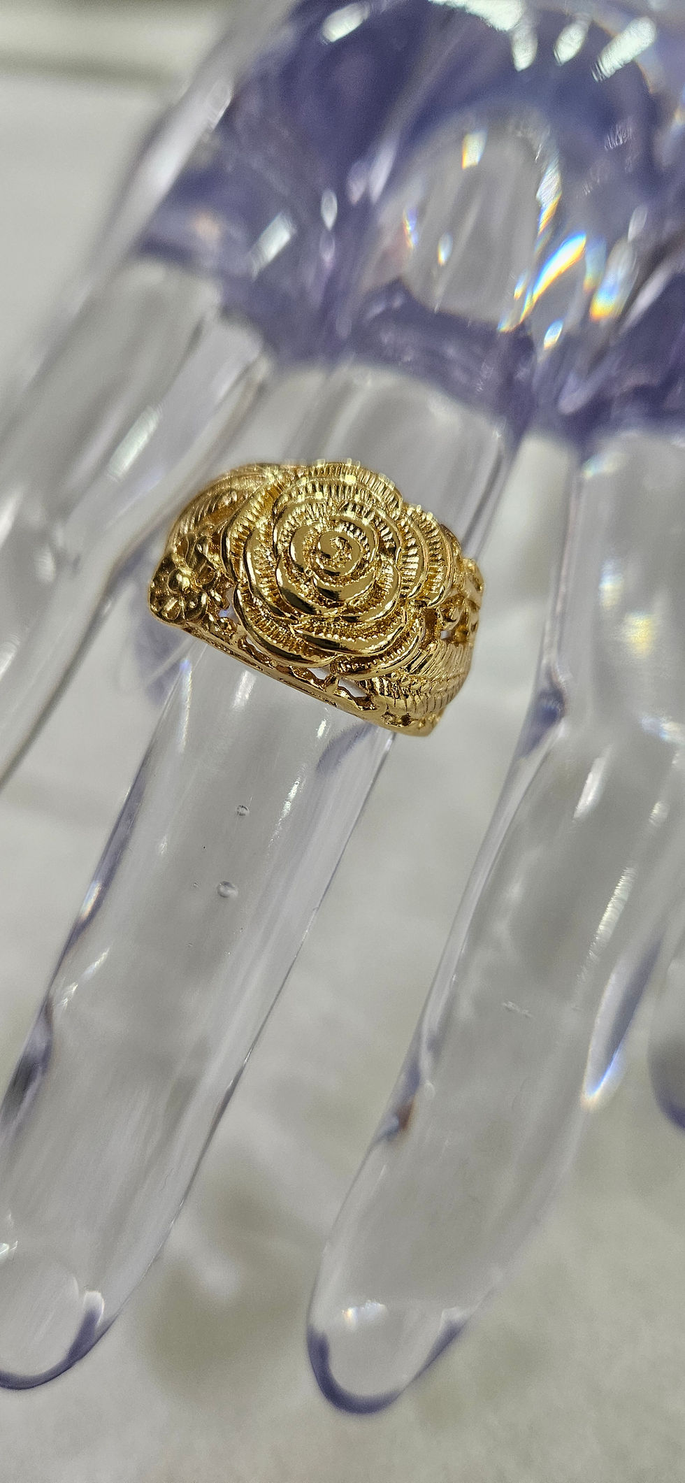 Miniatura: ANEL FLOR EM ALTO RELEVO