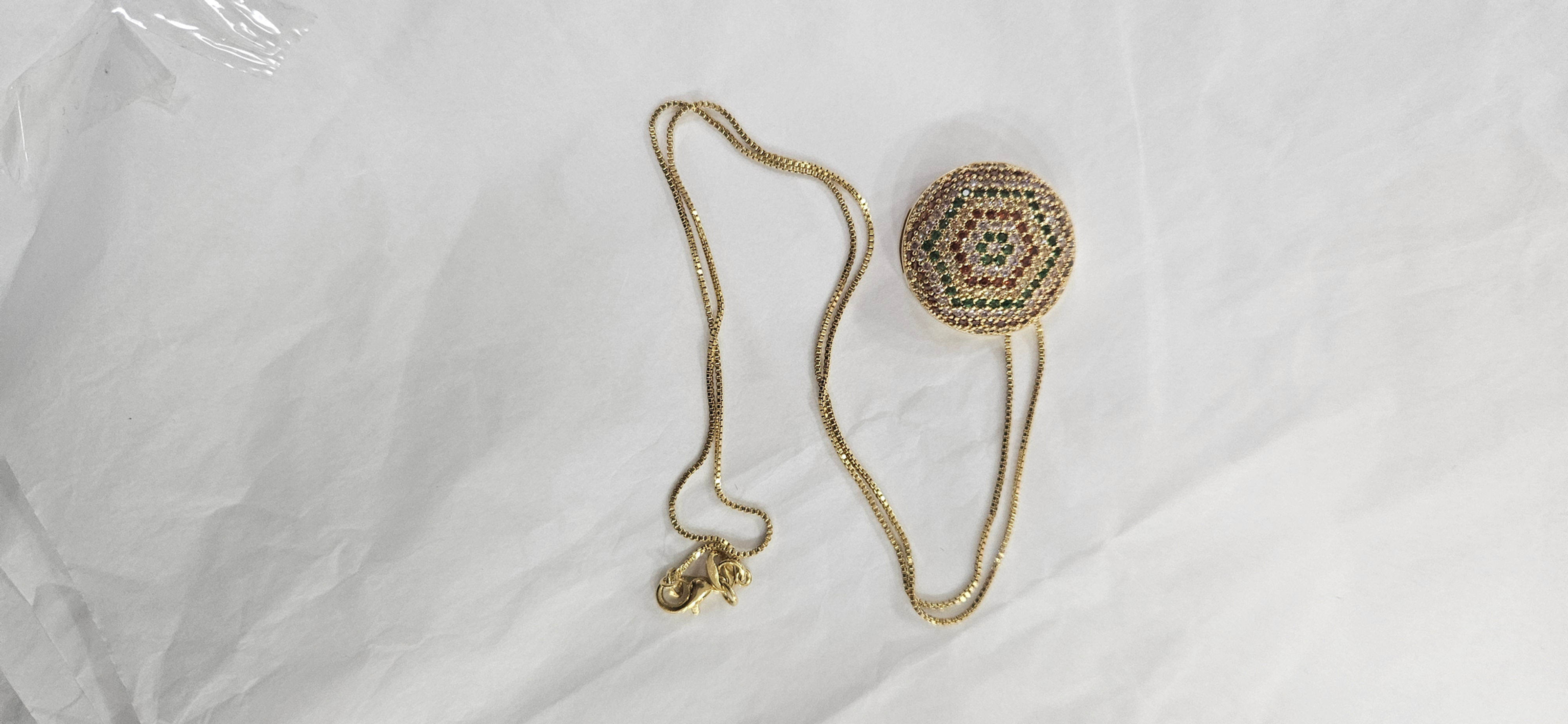 GARGANTILHA MOZAICO COM ZIRCÔNIA