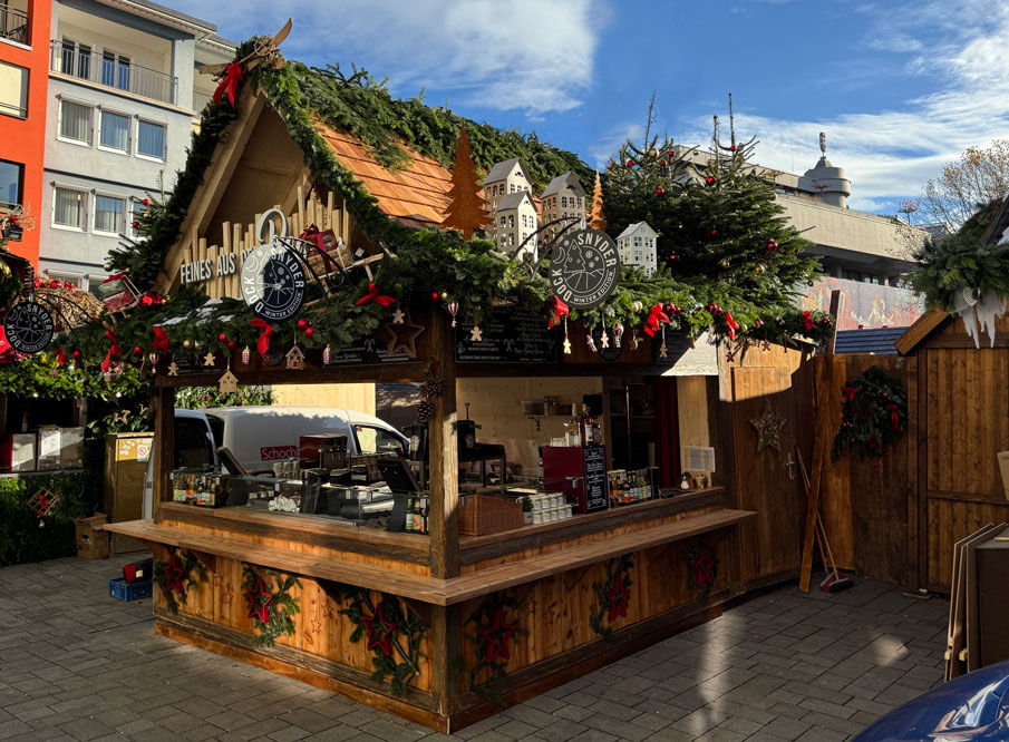 Stand auf dem Weihnachtsmarkt