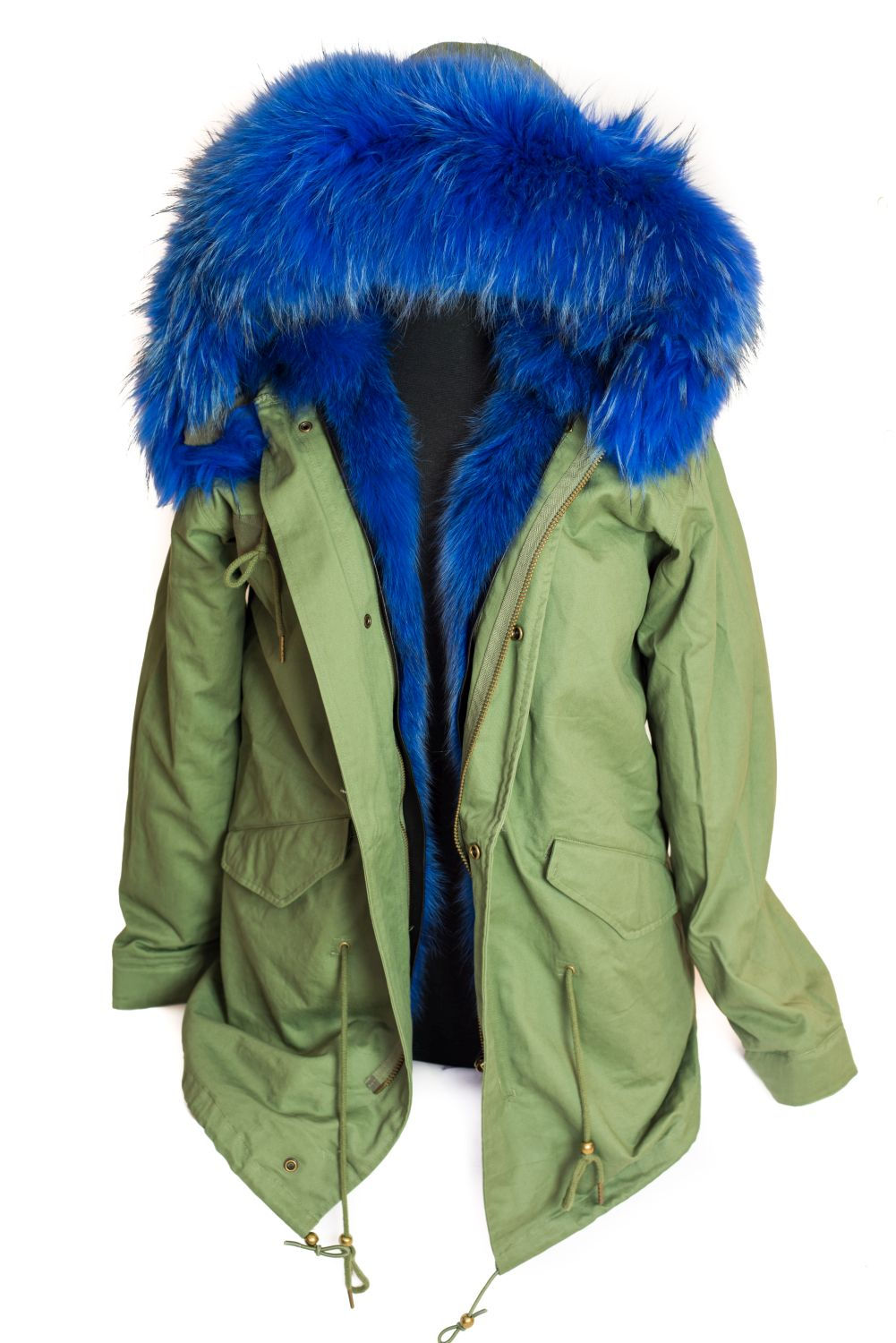Parka Jacket - Green/Blue