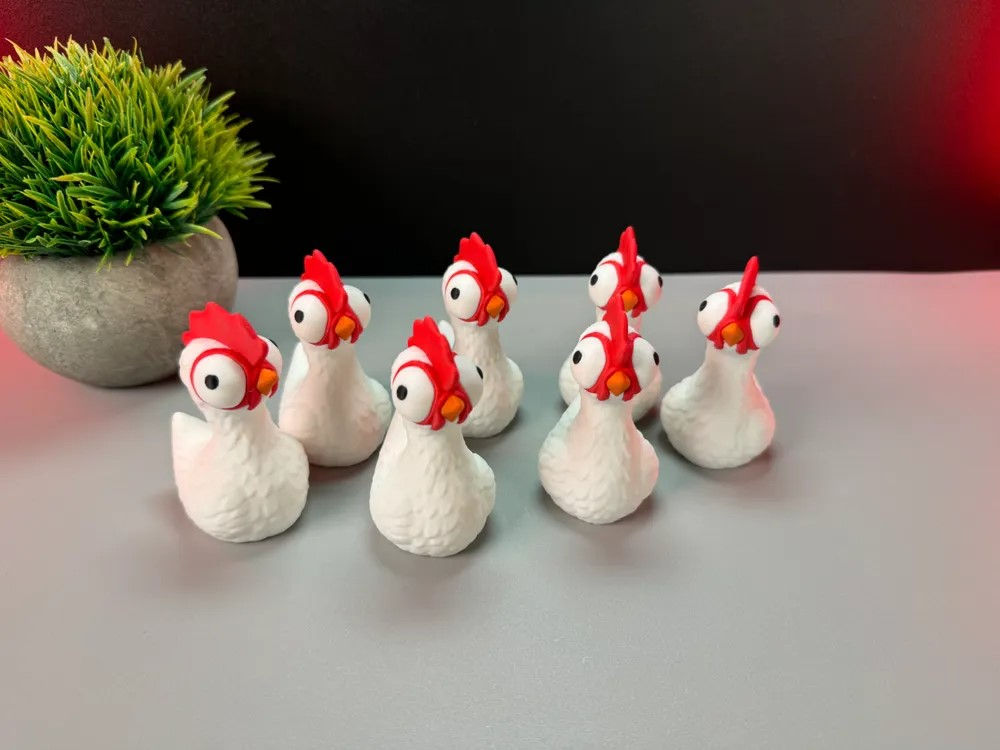 Cute silly chicken