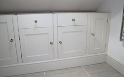 Bathroom cabinets (awaiting stone tops)