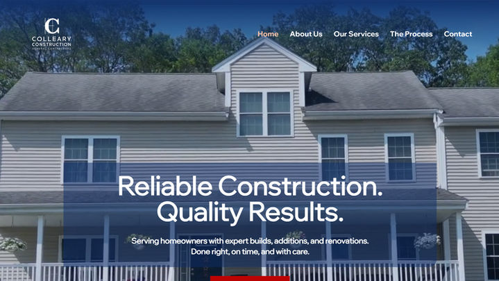Colleary Construction Web Design