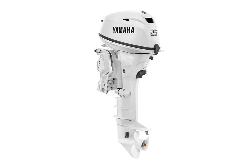 Yamaha 25hp High Thrust Outboard T25XWTC2: White, 25-inch Shaft, Electric Start