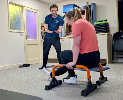 Personal training session with tailored coaching for client ability at studio in Longstanton near Northstowe, Cambridgeshire