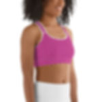 Polkadots Pink & White Sports Bra
