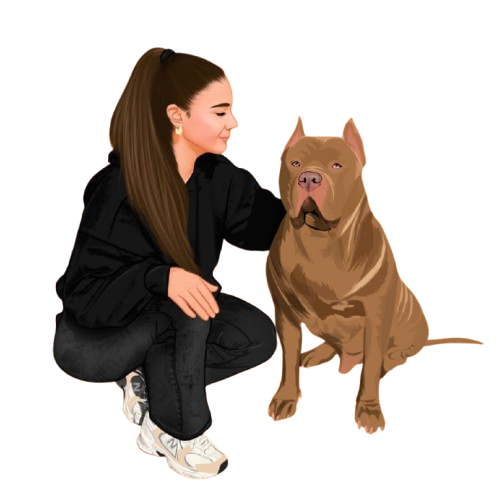 Éducatrice canin comportementaliste à Douai avec son chien.