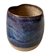 Heart shaped blue ceramic mug for Valentine's Day ceramic collection