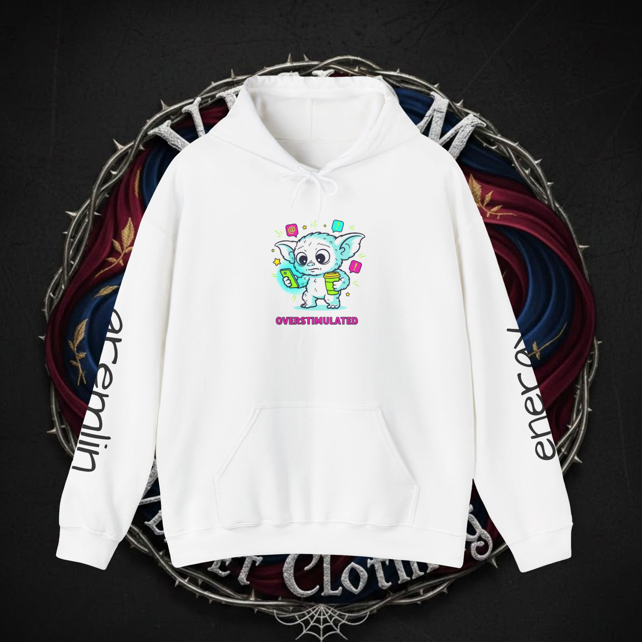 Overstimulated Cute Gremlin Hoodie | ADHD meme, sensory overload