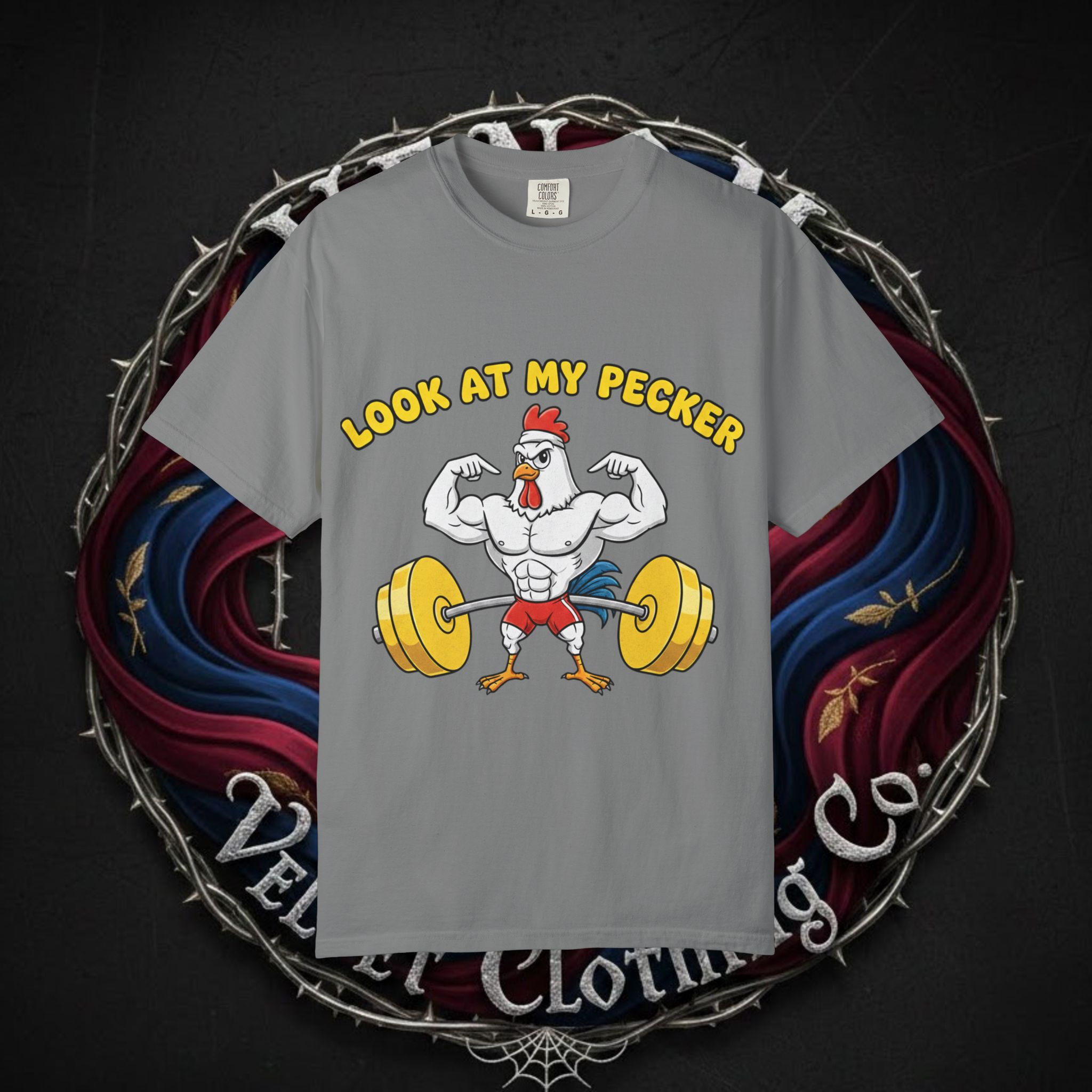 Look At My Pecker Chicken Weightlifting T-Shirt