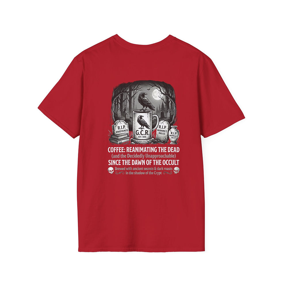 Thumbnail: Gothic Coffee T-Shirt — “Gothic and Unapproachable (Except For Coffee)”