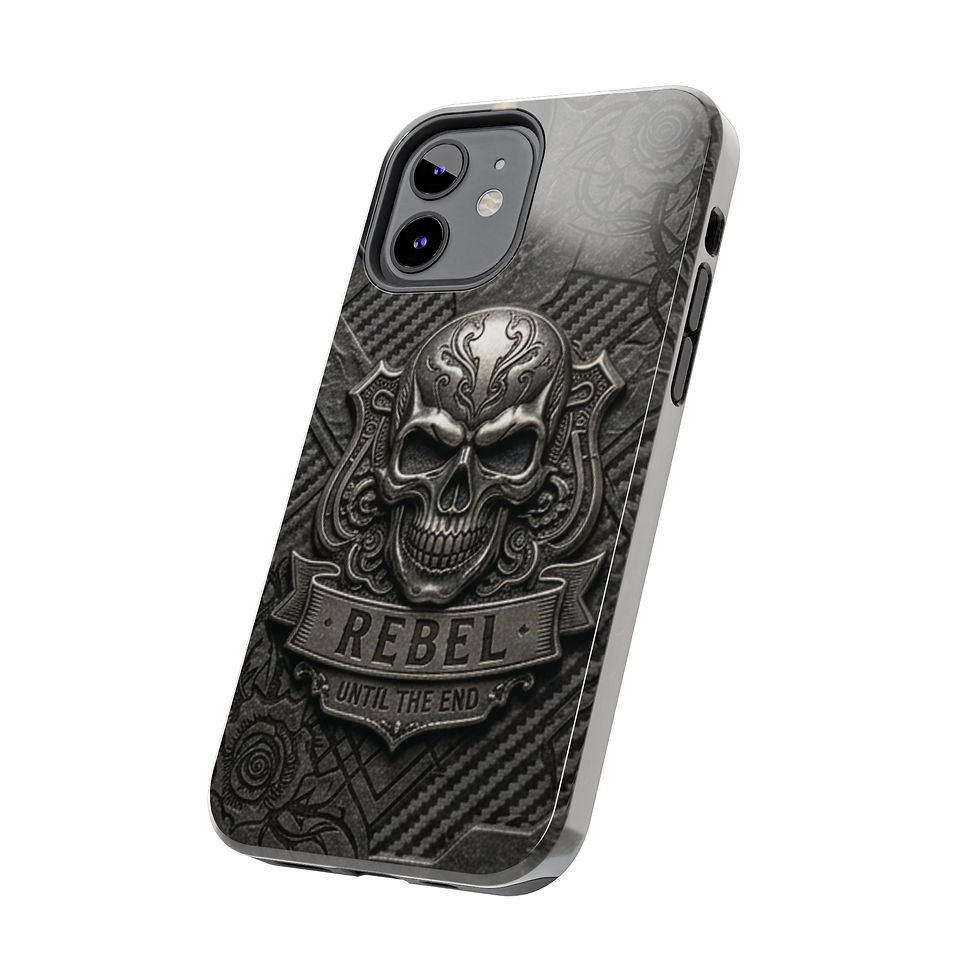 Thumbnail: Rebel Skull Tough Phone Case — Rugged Gothic Armor Phone Case