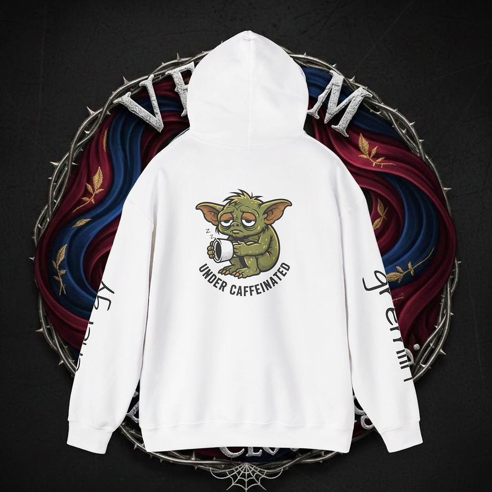 Thumbnail: Overstimulated Cute Gremlin Hoodie | ADHD meme, sensory overload