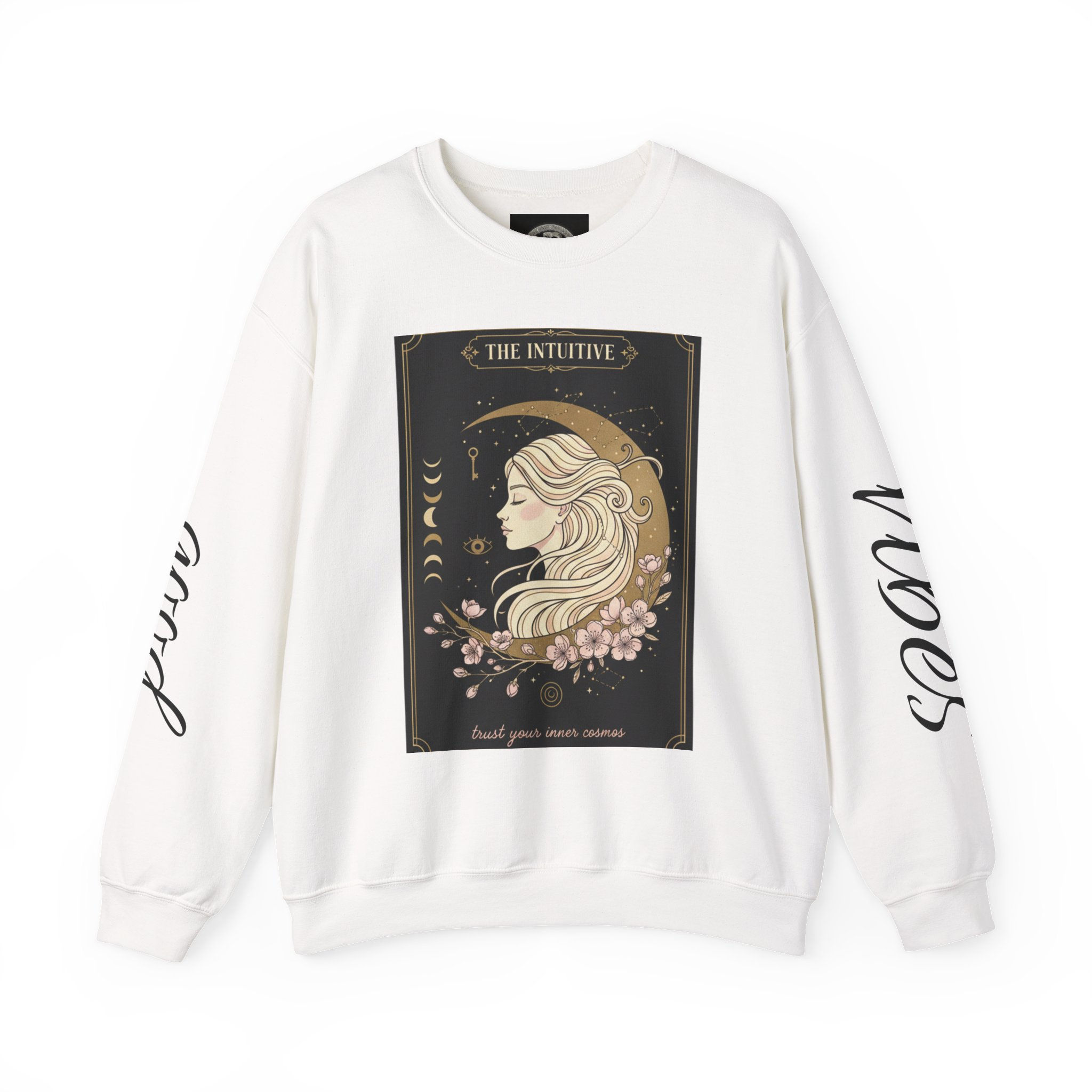 Modern Tarot Celestial Line Art Sweatshirt | zodiac minimalist, boho mystic