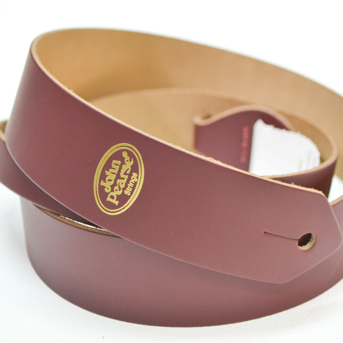 John Pearse SKINNY Strap Burgundy Leather