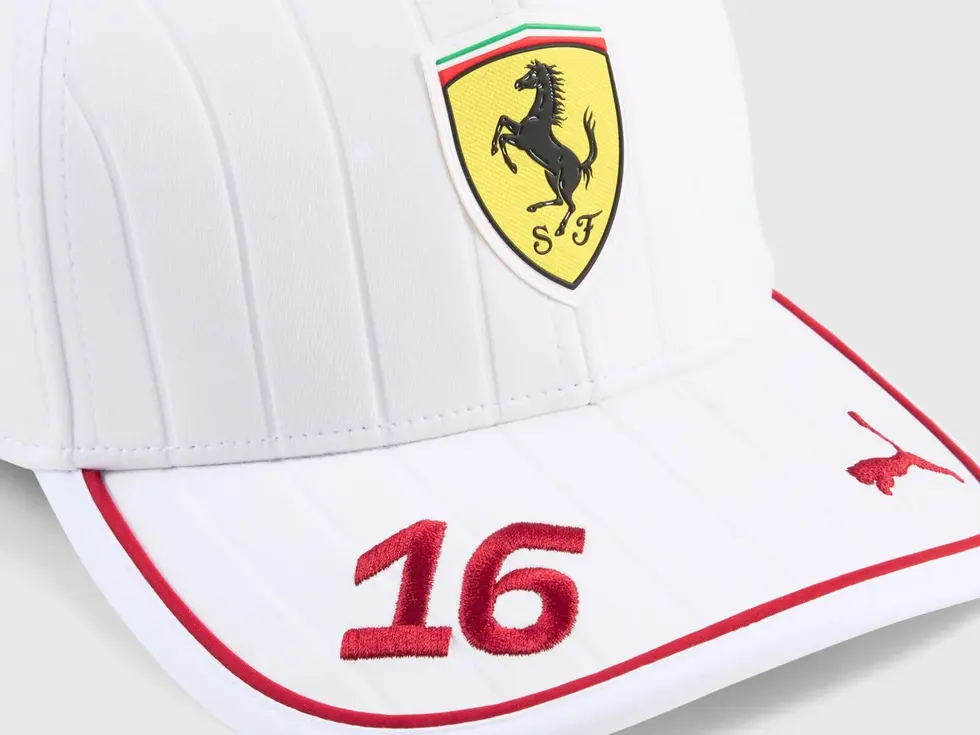 2025 - Miami White - Baseball Cap Charles Leclerc - Scuderia Ferrari HP