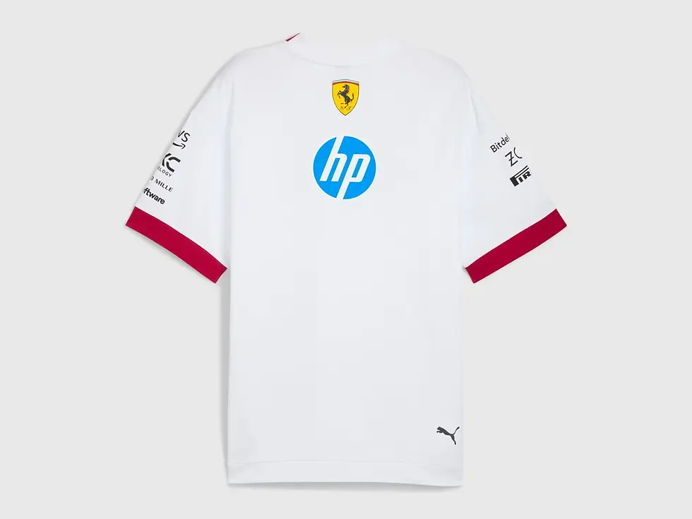 2025 - Miami White - T-shirt Oversize piloti - Puma per Scuderia Ferrari HP