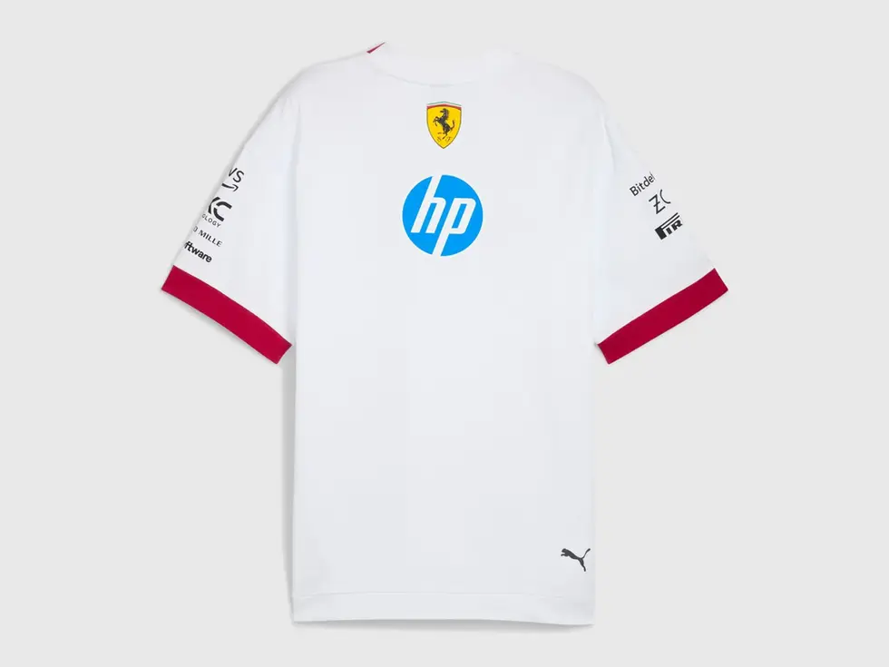 2025 - Miami White - T-shirt Oversize piloti - Puma per Scuderia Ferrari HP
