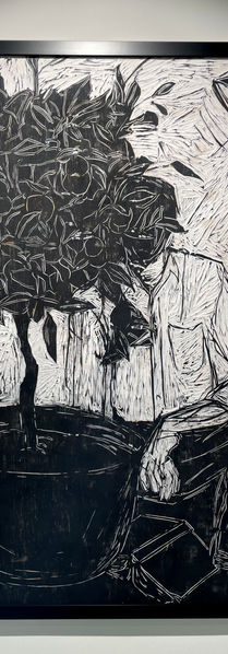 Woodcut by Singapore printmaking artist Zhang Fuming.