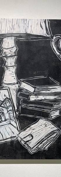 Woodcut by Singaporean Artist Zhang Fuming