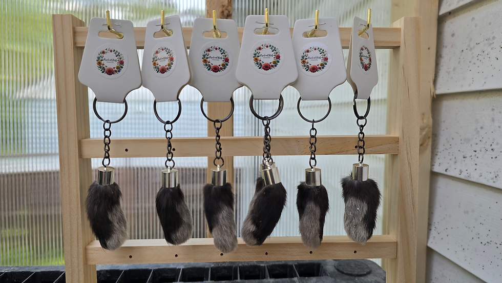 Lucky Rabbit Foot Keychains