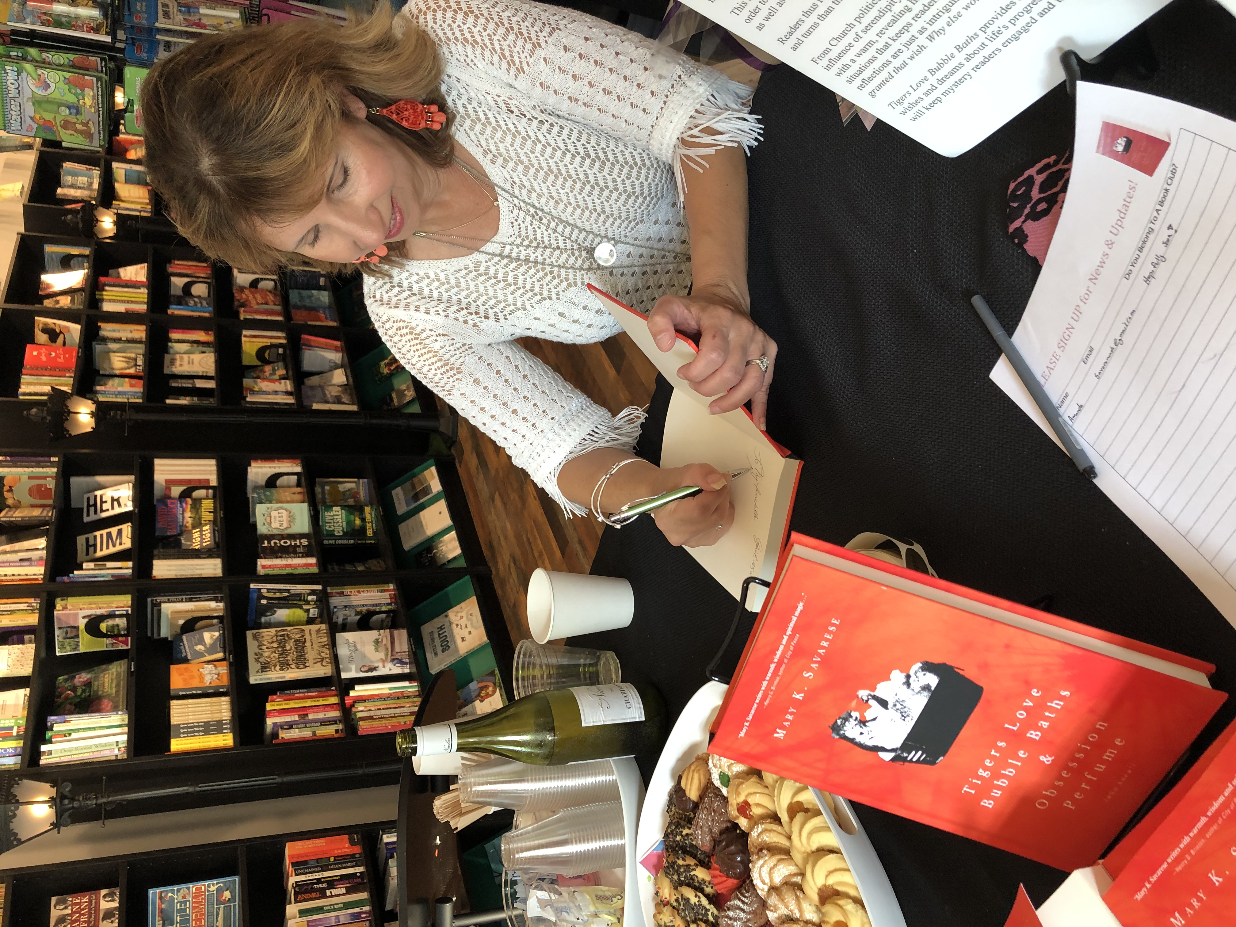 Mary signing her book!
