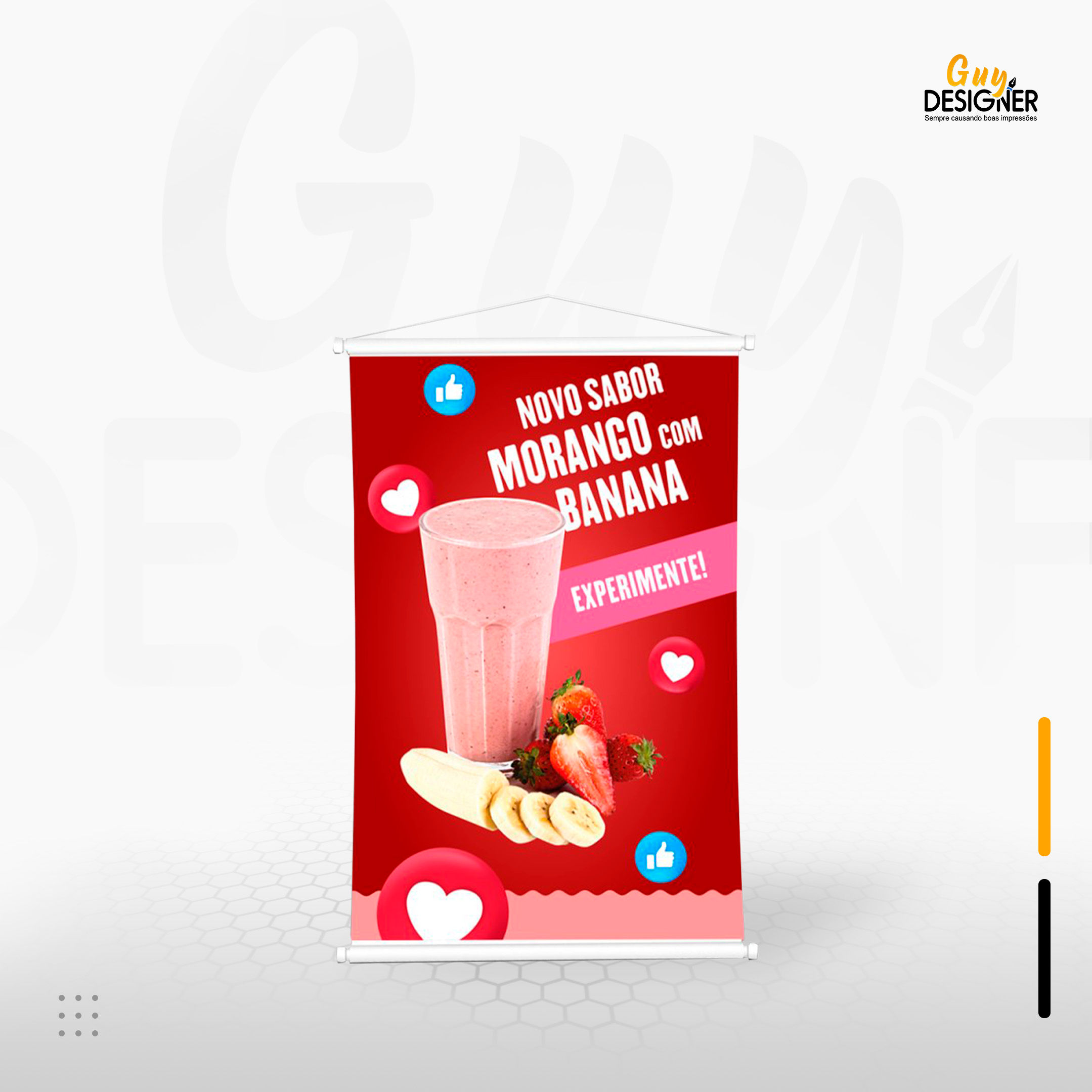 Banner | 40x60cm | Lona e Bastão