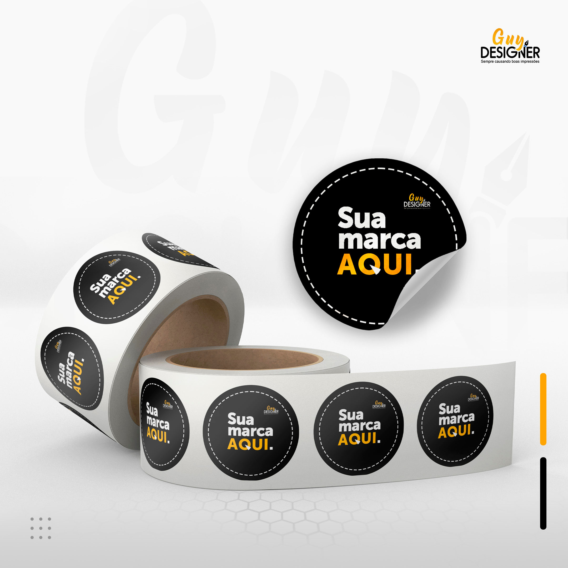 Adesivo de Papel couchê - 90g 5x5cm | 1.000 Unidades