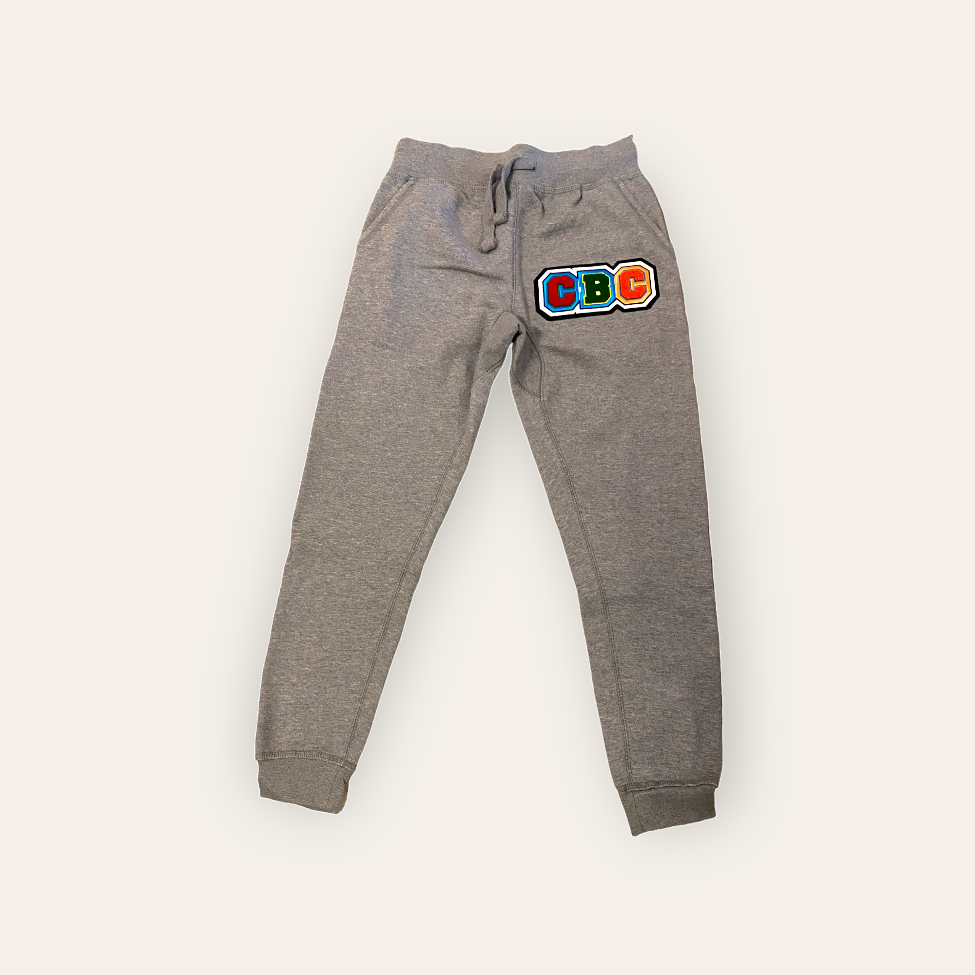  CBC MULTI LETTERMAN SWEATPANTS CHENILLE GREY