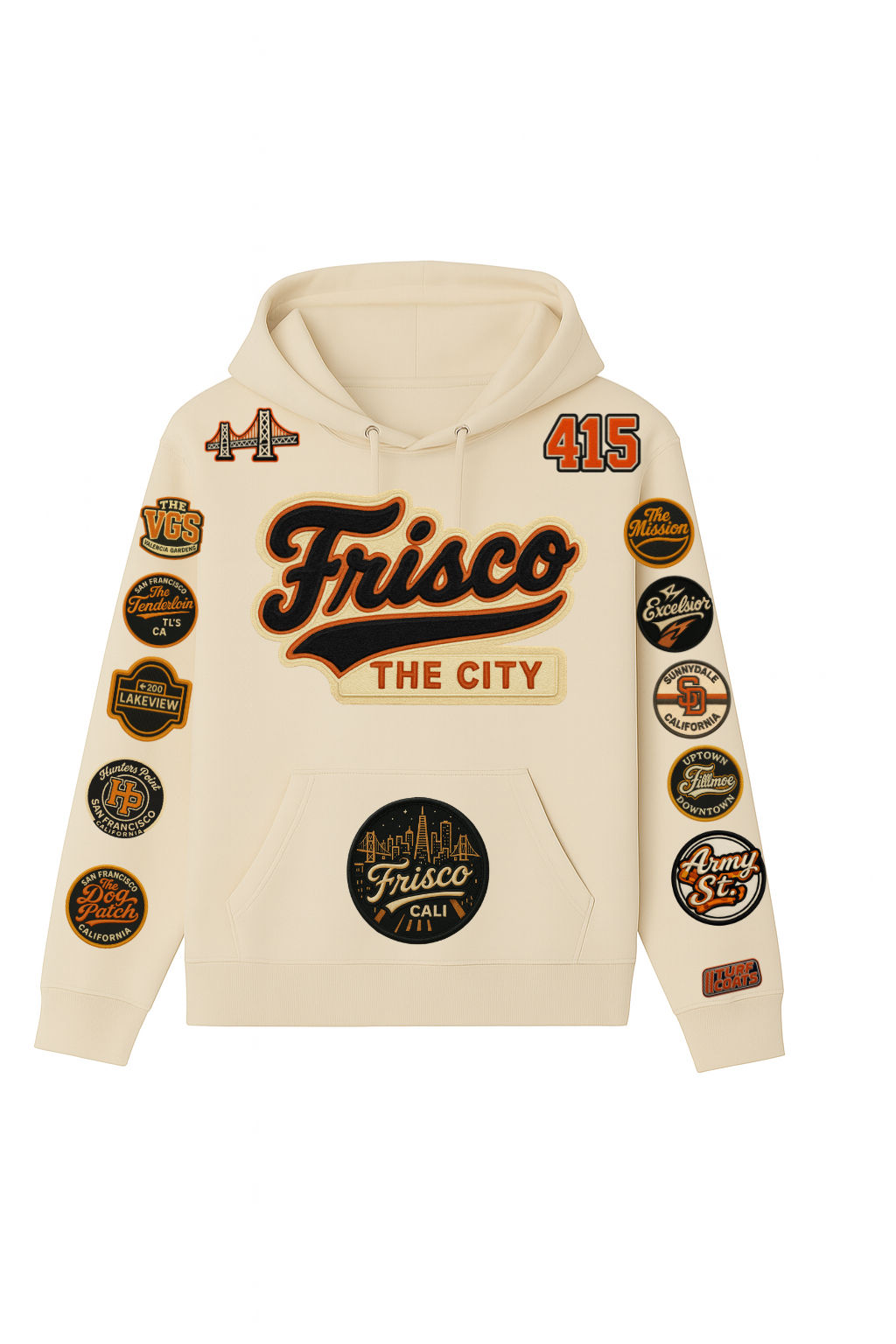 FRISCO TURF HOODIE CREAM