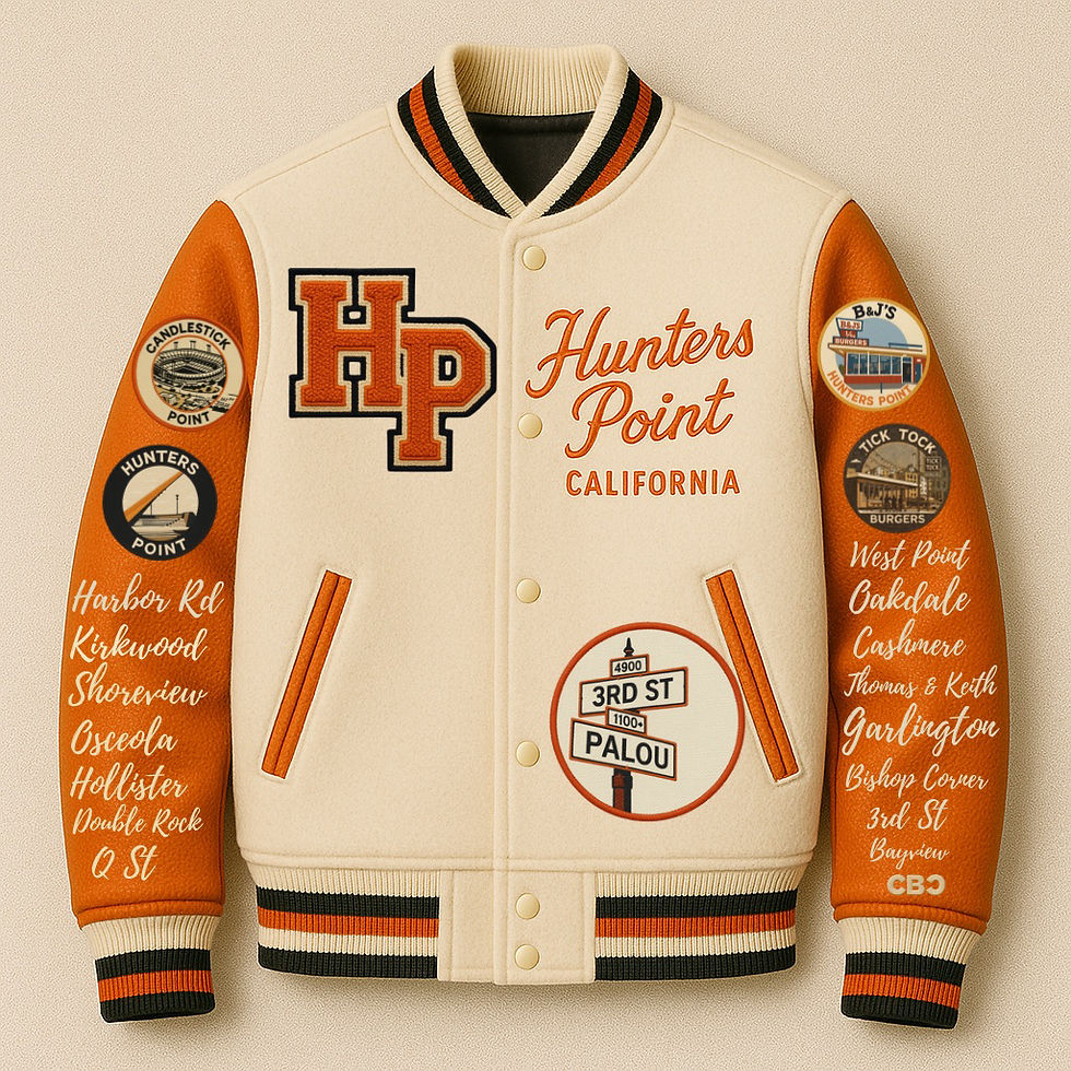 Thumbnail: HP TURF COAT LETTERMAN JACKET ORANGE/CREAM